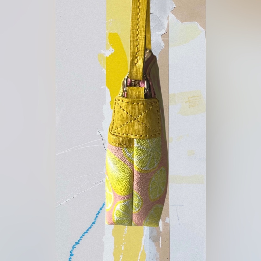 Dooney & Bourke “Citrus Delight” Lemon Print Ginger Pouchette Crossbody Bag - Picture 6 of 15